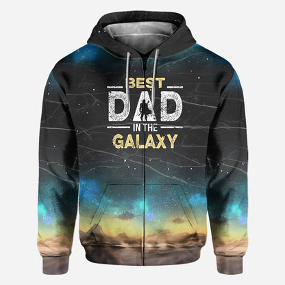 Best Dad In The Galaxy - Personalized The Force All Over Shirt