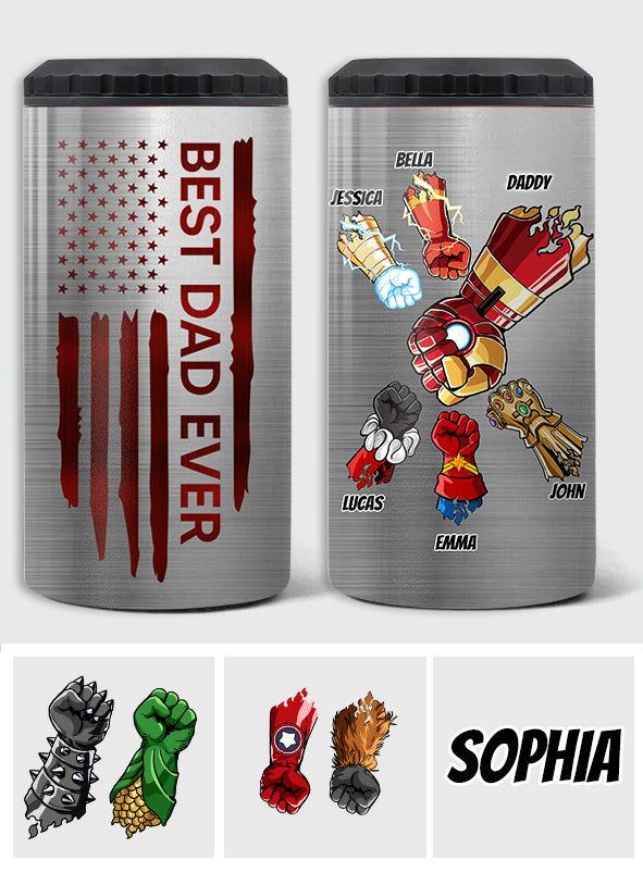 Best Dad Ever - Personalized Father Can Cooler