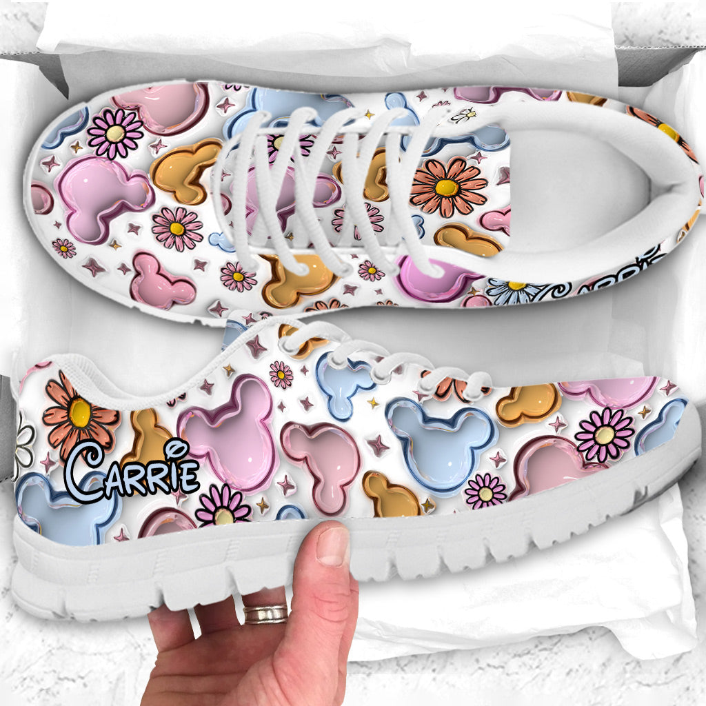 Floral Style - Personalized Mouse Sneakers