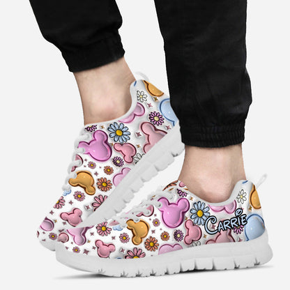 Floral Style - Personalized Mouse Sneakers