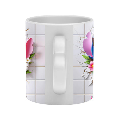 Love Ohana Forever - Personalized Ohana Heart Handle Mug