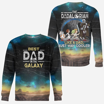 Best Dad In The Galaxy - Personalized The Force All Over Shirt