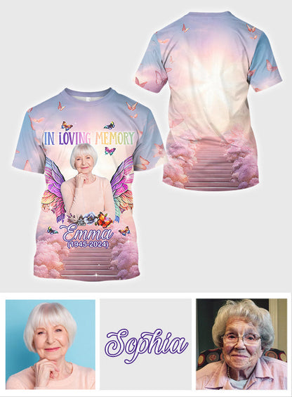 In Loving Memory - Personalized Memorial All Over Shirt