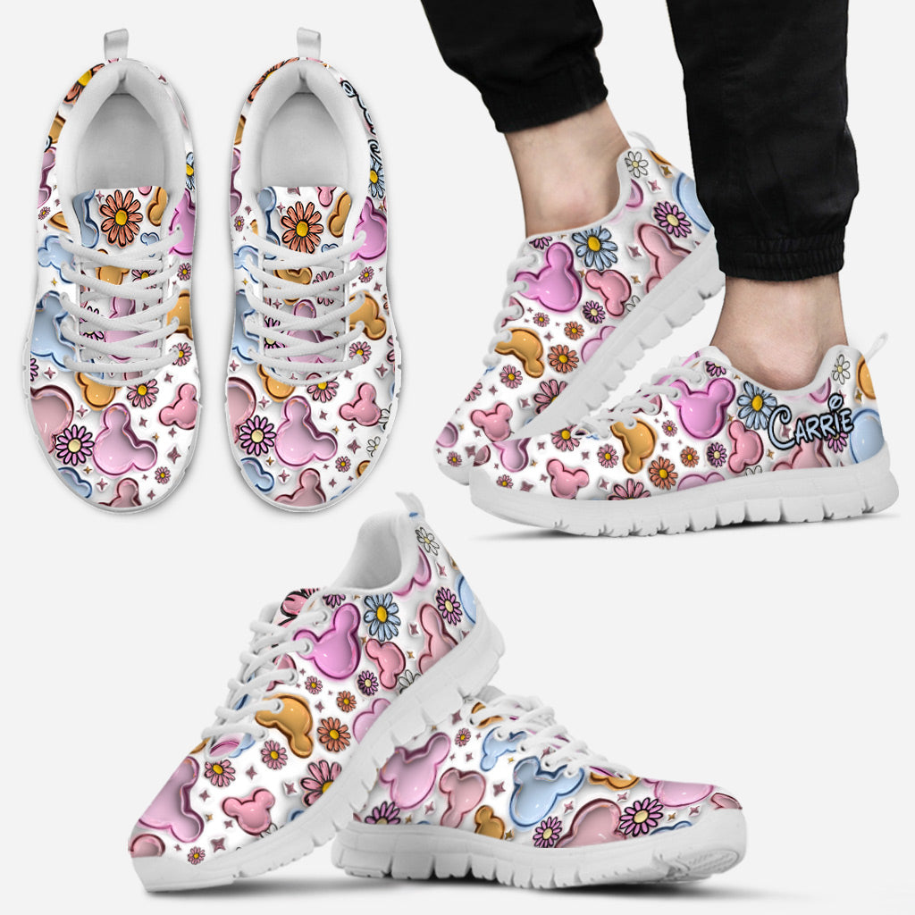 Floral Style - Personalized Mouse Sneakers