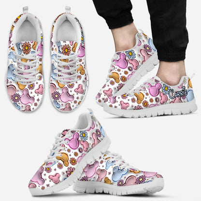 Floral Style - Personalized Mouse Sneakers