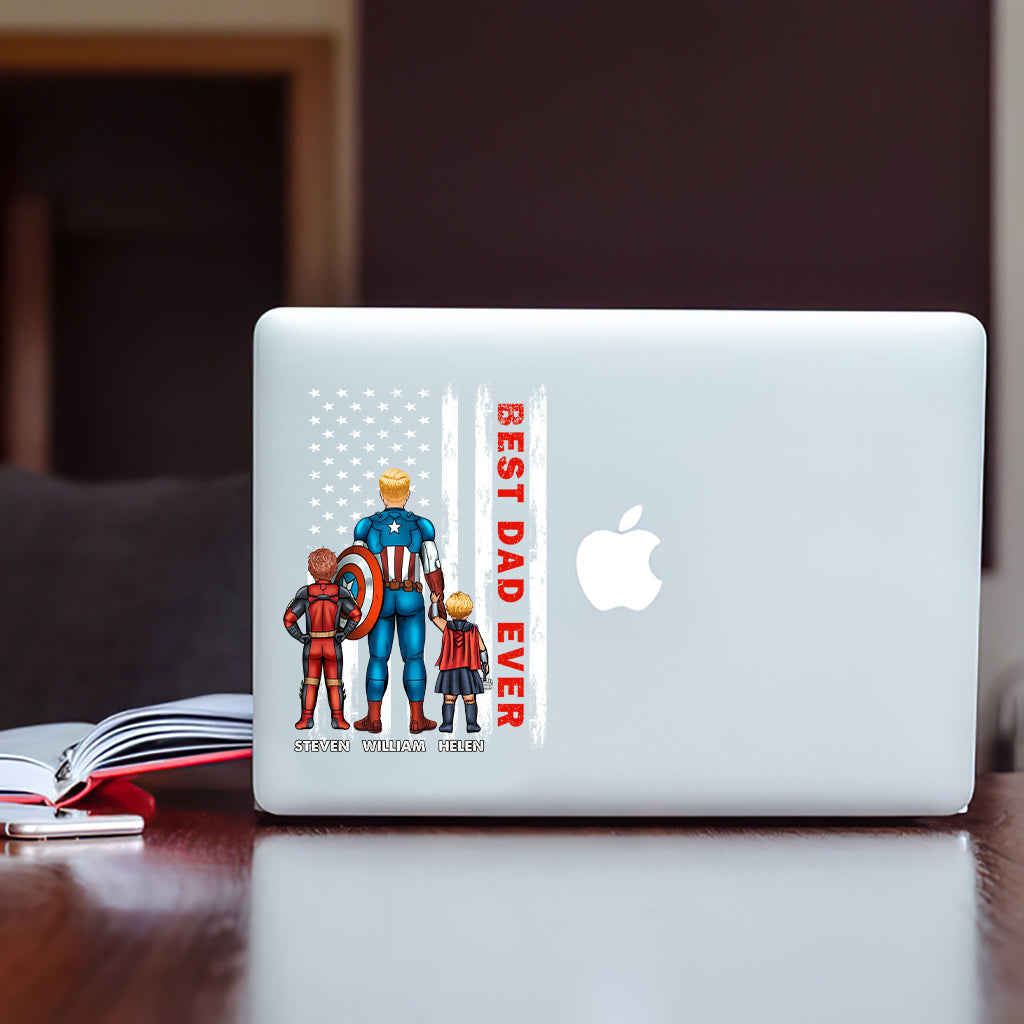 Best Dad Ever - Personalized Father Decal Full