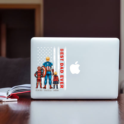 Best Dad Ever - Personalized Father Decal Full