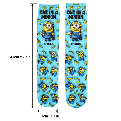 One In The Minion - Personalized Socks
