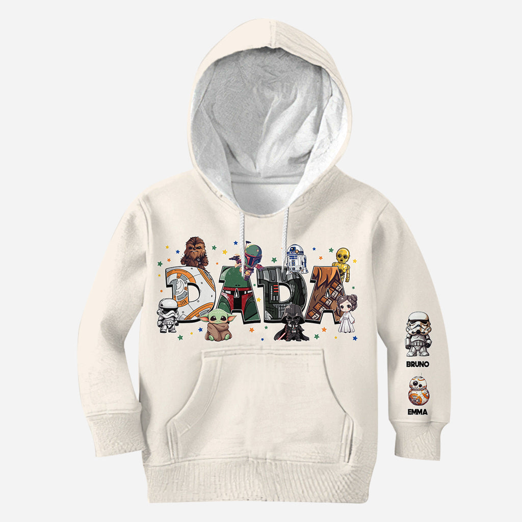 Dada Best Dad In The Galaxy Any Title - Personalized The Force All Over Shirt