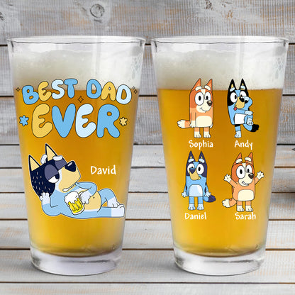 Best Dad Ever - Personalized Father Beer Glass