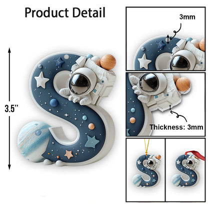 Space Letter Ornament - Personalized Kid Ornament