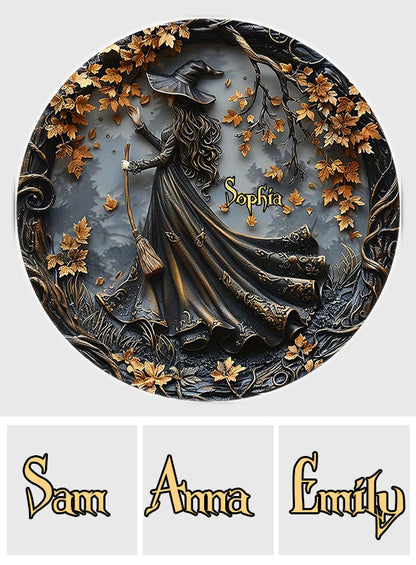 Beautiful Witch - Personalized Witch Round Rug