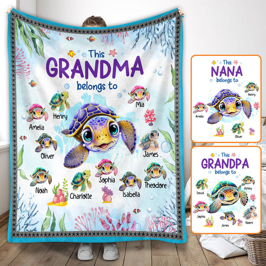 This Grandma Belongs To - Personalized Grandma Blanket