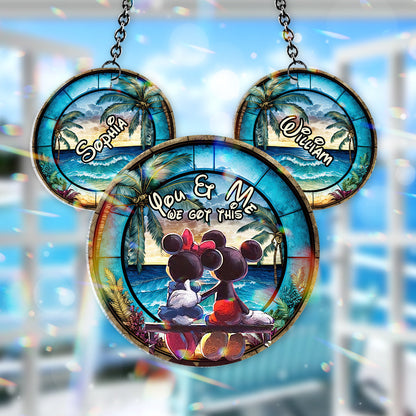 You & Me We Got This - Personalized Mouse Window Hanging Suncatcher Ornament