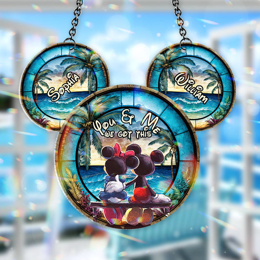 You & Me We Got This - Personalized Mouse Window Hanging Suncatcher Ornament
