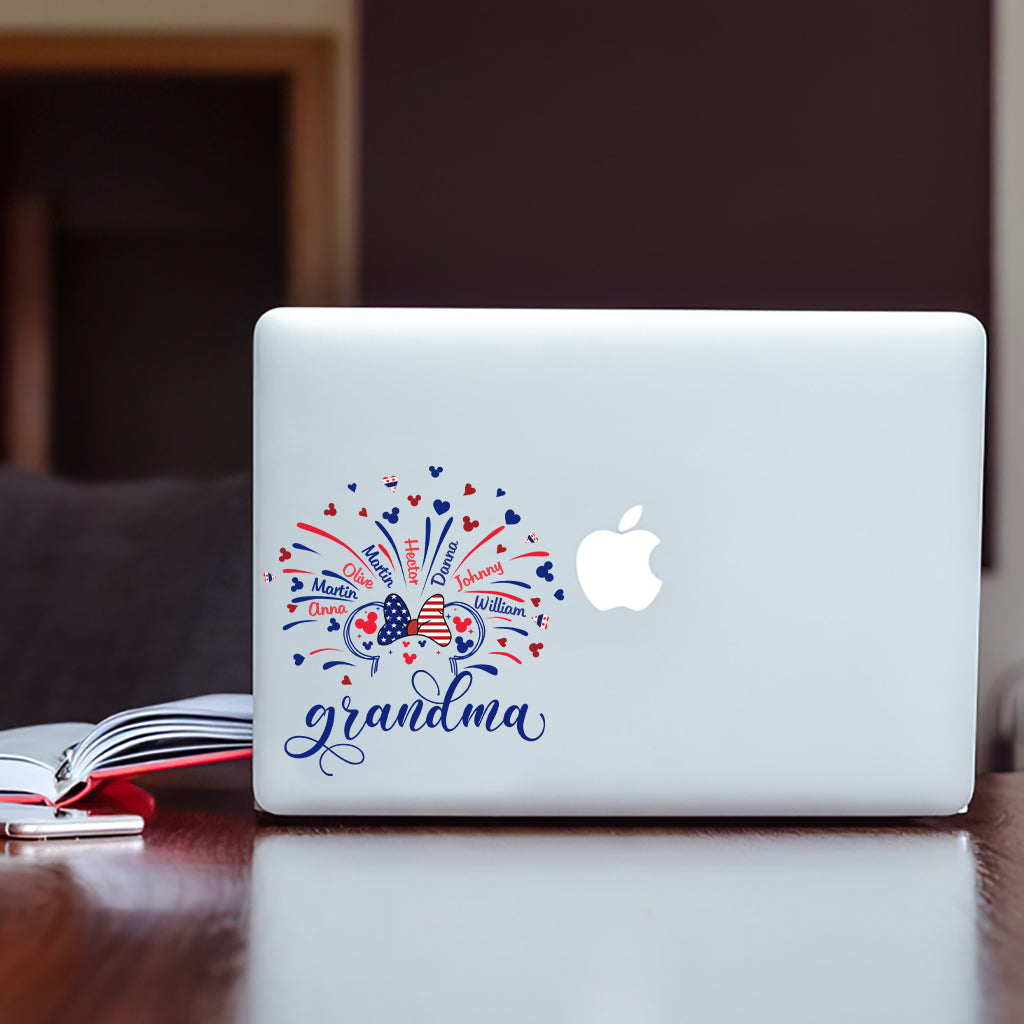 Firework Grandma - Personalized Mouse Decal Full