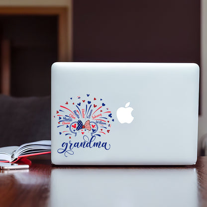 Firework Grandma - Personalized Mouse Decal Full