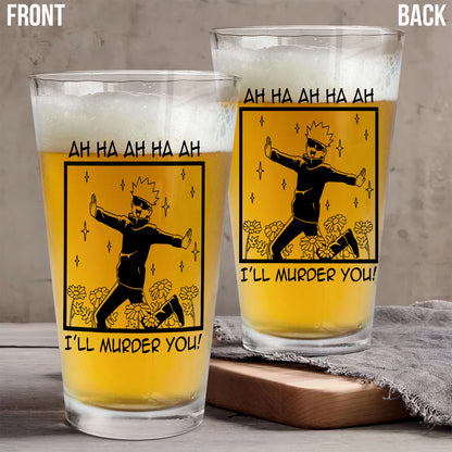 Anime Funny Ah Ha Ha - Beer Glass