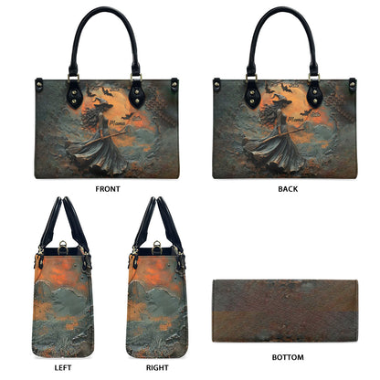 Happy Halloween - Personalized Mother Leather Handbag