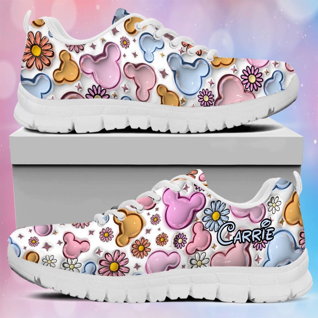 Floral Style - Personalized Mouse Sneakers