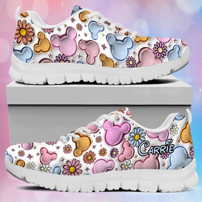 Floral Style - Personalized Mouse Sneakers