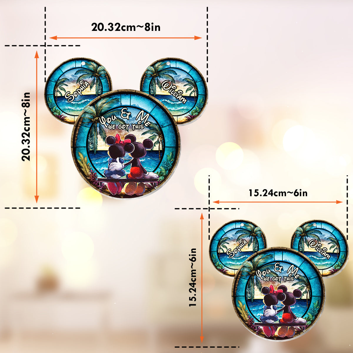 You & Me We Got This - Personalized Mouse Window Hanging Suncatcher Ornament