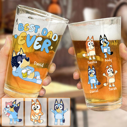 Best Dad Ever - Personalized Father Beer Glass