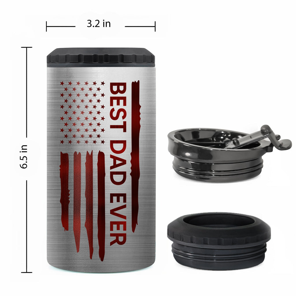 Best Dad Ever - Personalized Father Can Cooler