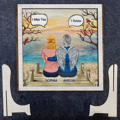 I Miss You I Know Memorial Gift - Personalized Memorial 2 Layered Wood Sign / Wood Plaque