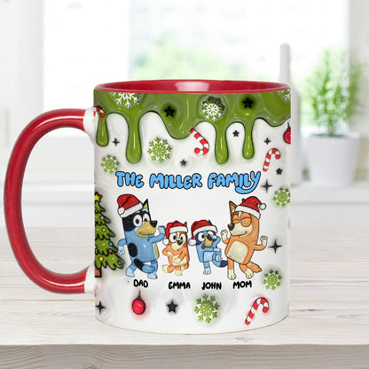 Merry Christmas - Personalized Family Accent Mug