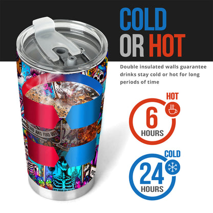 Fck Around And Find Out - Personalized Skull Tumbler
