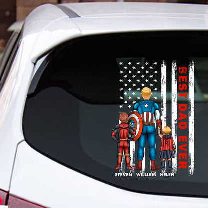 Best Dad Ever - Personalized Father Decal Full