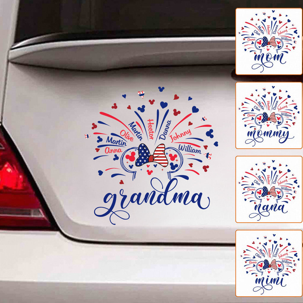 Firework Grandma - Personalized Mouse Decal Full