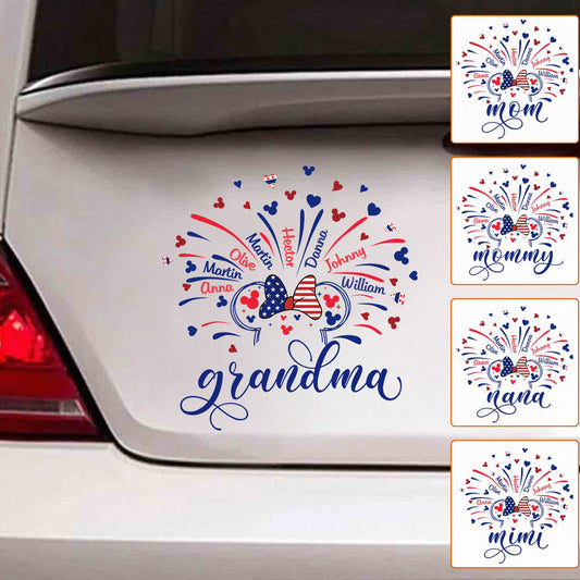 Firework Grandma - Personalized Mouse Decal Full