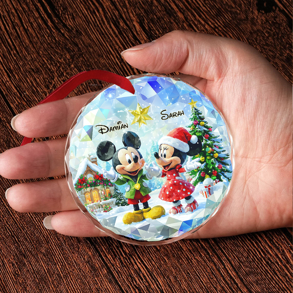 You & Me We Got This - Personalized Couple Round Shaped Glass Ornament