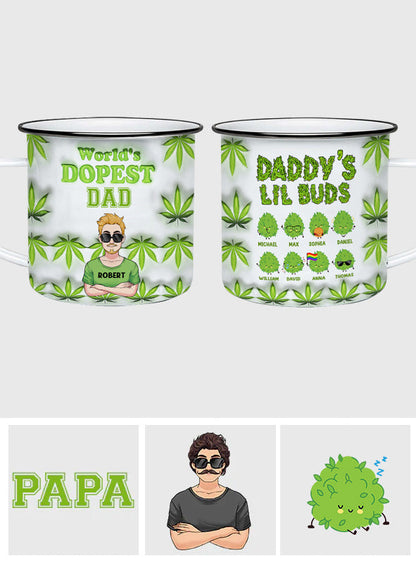 Dopest Dad Ever - Personalized Father Enamel Mug