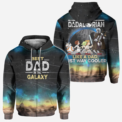 Best Dad In The Galaxy - Personalized The Force All Over Shirt