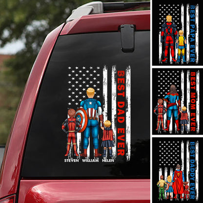 Best Dad Ever - Personalized Father Decal Full