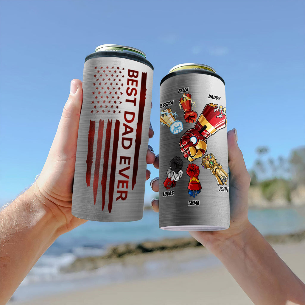 Best Dad Ever - Personalized Father Can Cooler
