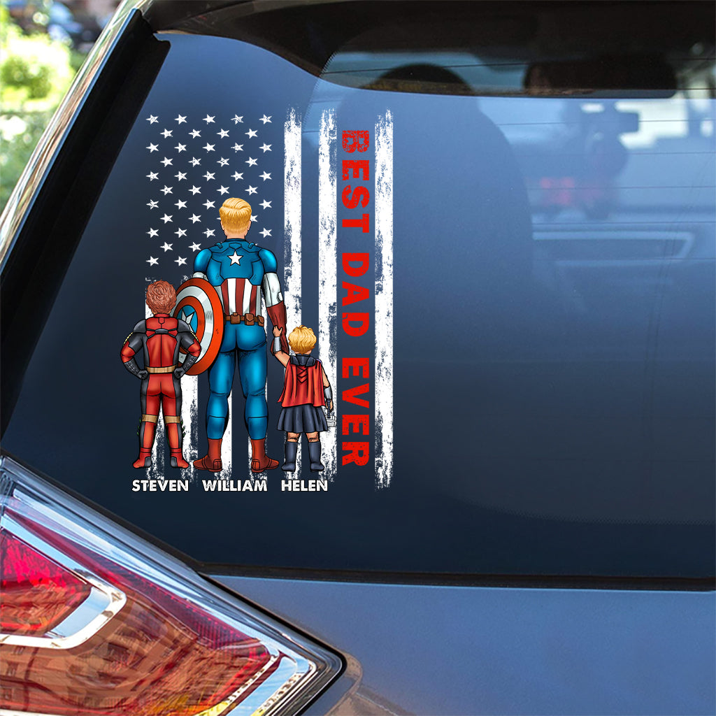 Best Dad Ever - Personalized Father Decal Full