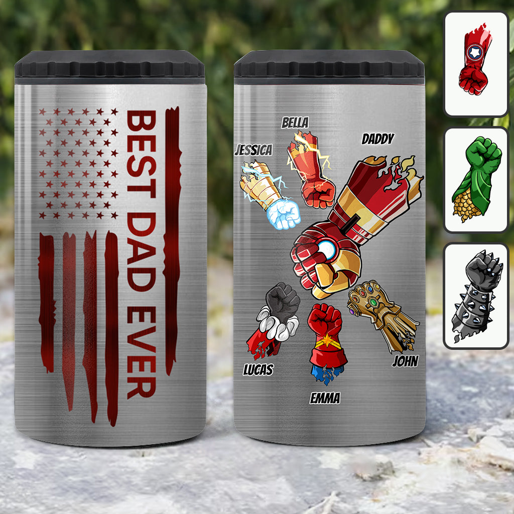 Best Dad Ever - Personalized Father Can Cooler