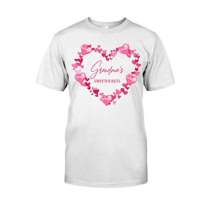 Grandma's Sweethearts - Personalized Valentine Grandma T-shirt and Hoodie