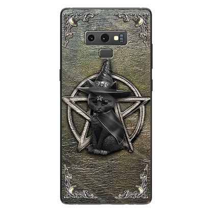 Mystical Witch - Personalized Halloween Black Cat Phone Case With 3D Pattern Print