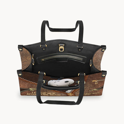 Let's The New Adventure Begin - Personalized Leather Handbag & Luggage Cover