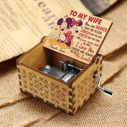 My Sunshine - Personalized Couple Mouse Hand Crank Music Box