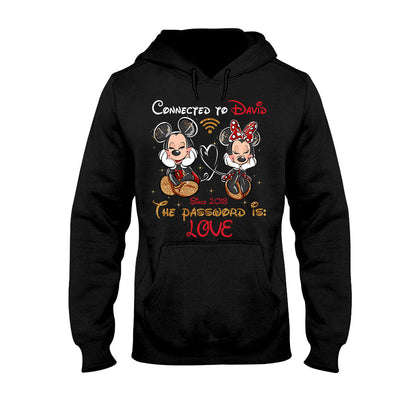 Connected To - Personalized Couple Mouse T-shirt and Hoodie