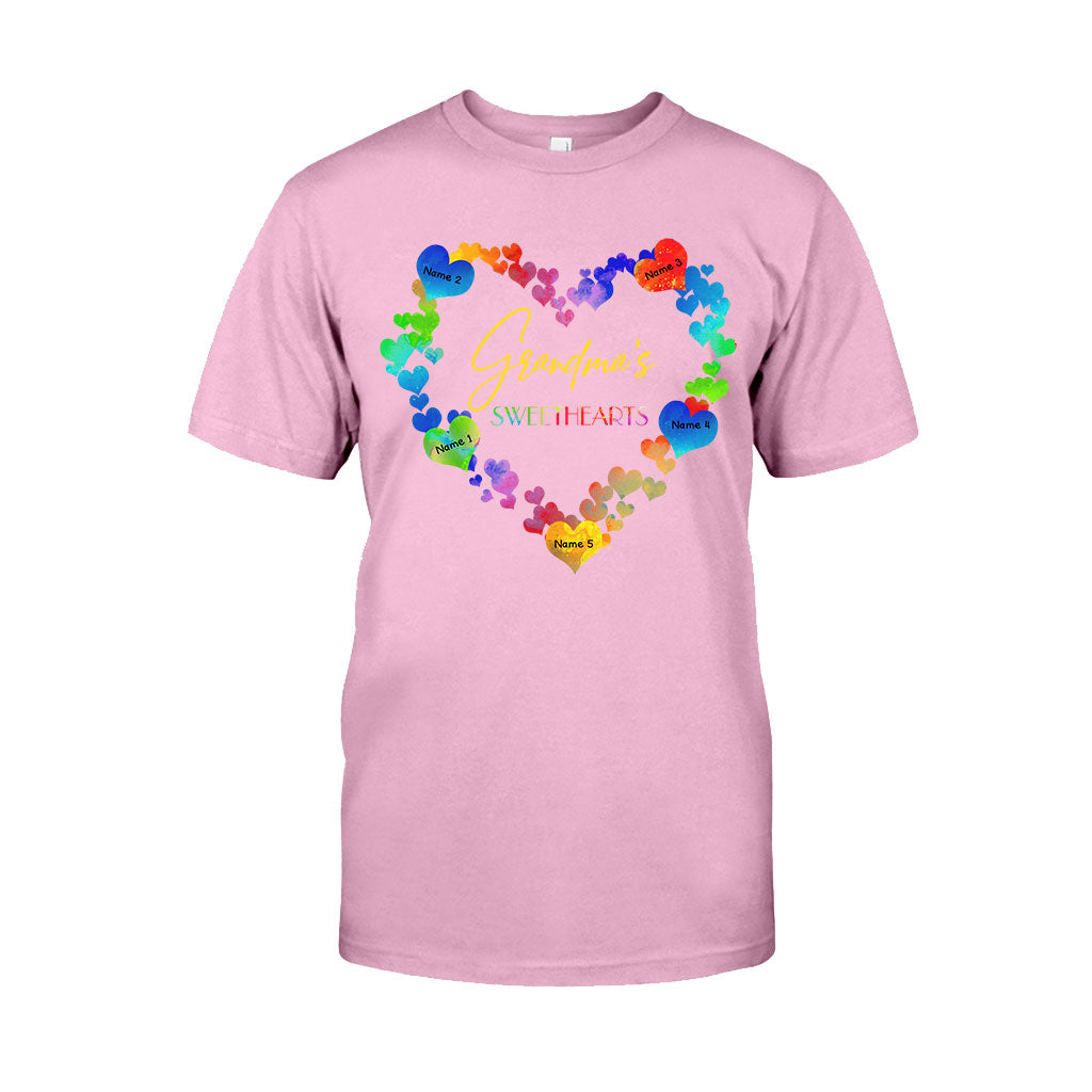 Grandma's Sweethearts - Personalized Valentine Grandma T-shirt and Hoodie