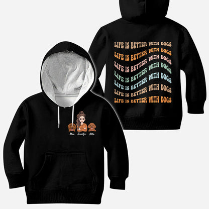 Life Is Better - Personalized Mother's Day Dog All Over T-shirt and Hoodie