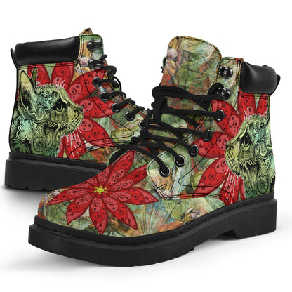Cat Flower Art Cat All Season Boots 0622