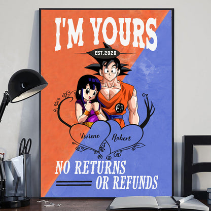 I'm Yours No Returns Or Refunds - Personalized Seven Balls Canvas and Poster